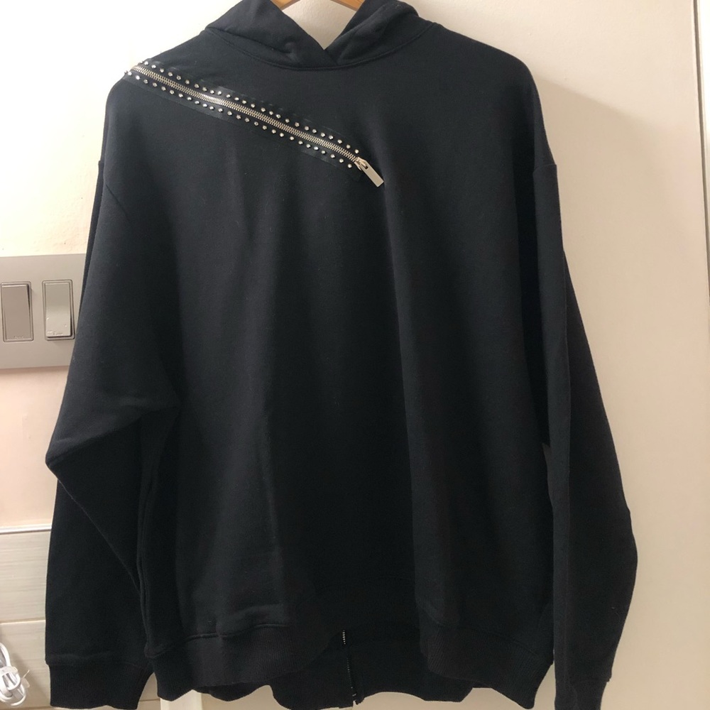 Christopher Kane swavorski crystal black zip hoody size M